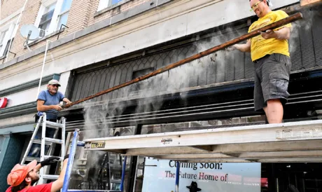 Window to the past: Garlow Building project uncovers original glass